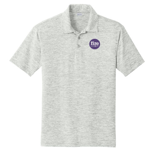 FW Fire Round Logo Performance Polo - PosiCharge ® Electric Heather Polo Thumbnail