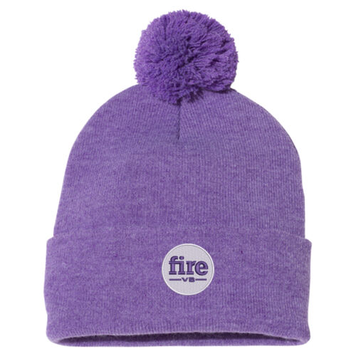 FW Fire Logoed - Pom-Pom 12" Knit Beanie Thumbnail