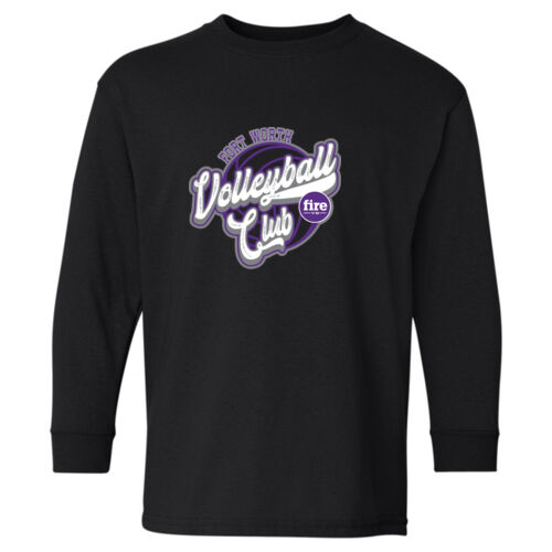 ROUND FW VOLLEYBALL CLUB #3 - Heavy Cotton Youth Long Sleeve T-Shirt Thumbnail