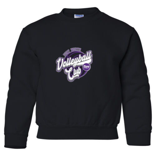 ROUND FW VOLLEYBALL CLUB #3 - Heavy Blend Youth Crewneck Sweatshirt Thumbnail