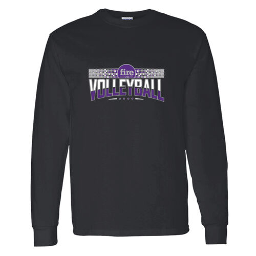 FW VOLLEYBALL ARCHED #9 - Heavy Cotton Long Sleeve T-Shirt  Thumbnail