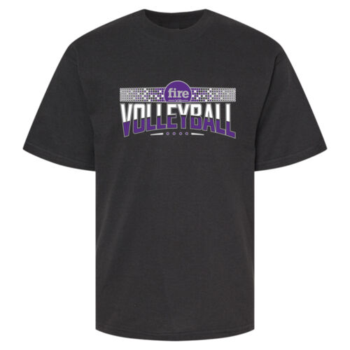 FW VOLLEYBALL ARCHED #9 - 4850 Youth Gold Soft Touch T-Shirt Thumbnail