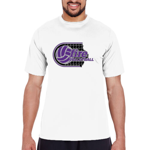 FW VOLLEYBALL ERODED NET #8 - TT11 - 100% Polyester Moisture Wicking UV40+ Unisex Performance T-Shirt Thumbnail