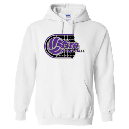 FW VOLLEYBALL ERODED NET #8 - Heavy Blend Hooded Sweatshirt  Thumbnail