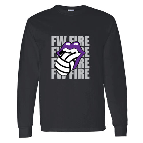 FW FIRE LIPS - Heavy Cotton Long Sleeve T-Shirt  Thumbnail