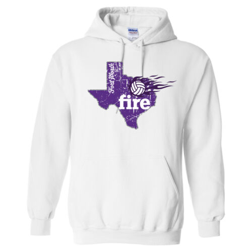 FLAME VOLLEYBALL #6 - Heavy Blend Hooded Sweatshirt  Thumbnail