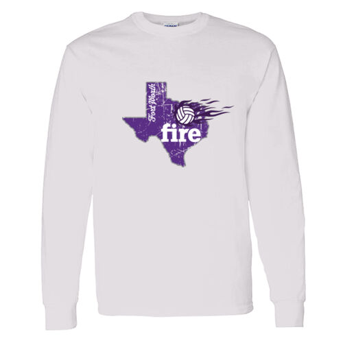 FLAME VOLLEYBALL #6 - Heavy Cotton Long Sleeve T-Shirt  Thumbnail